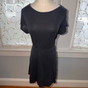 theyskens' theory Pima Cotton Cashu Fiola Black Cutout Back Fit and Flare Mini D